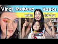 I Let a 4 Year Old Kid Test Viral Makeup Hacks on Me | Pass or Fail ?