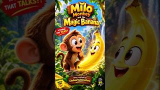 A magic banana 🍌 told greedy Milo 🐒 not to eat it