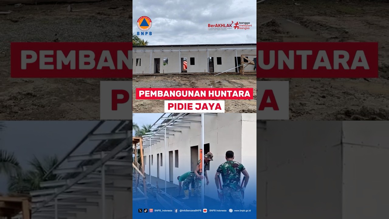Pembangunan Huntara di Pidie Jaya