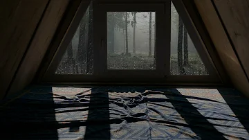 30 Minute Rain Sounds on Wooden Roof - 30 Min Rain sound for Sleep - Cabin Ambience Sound