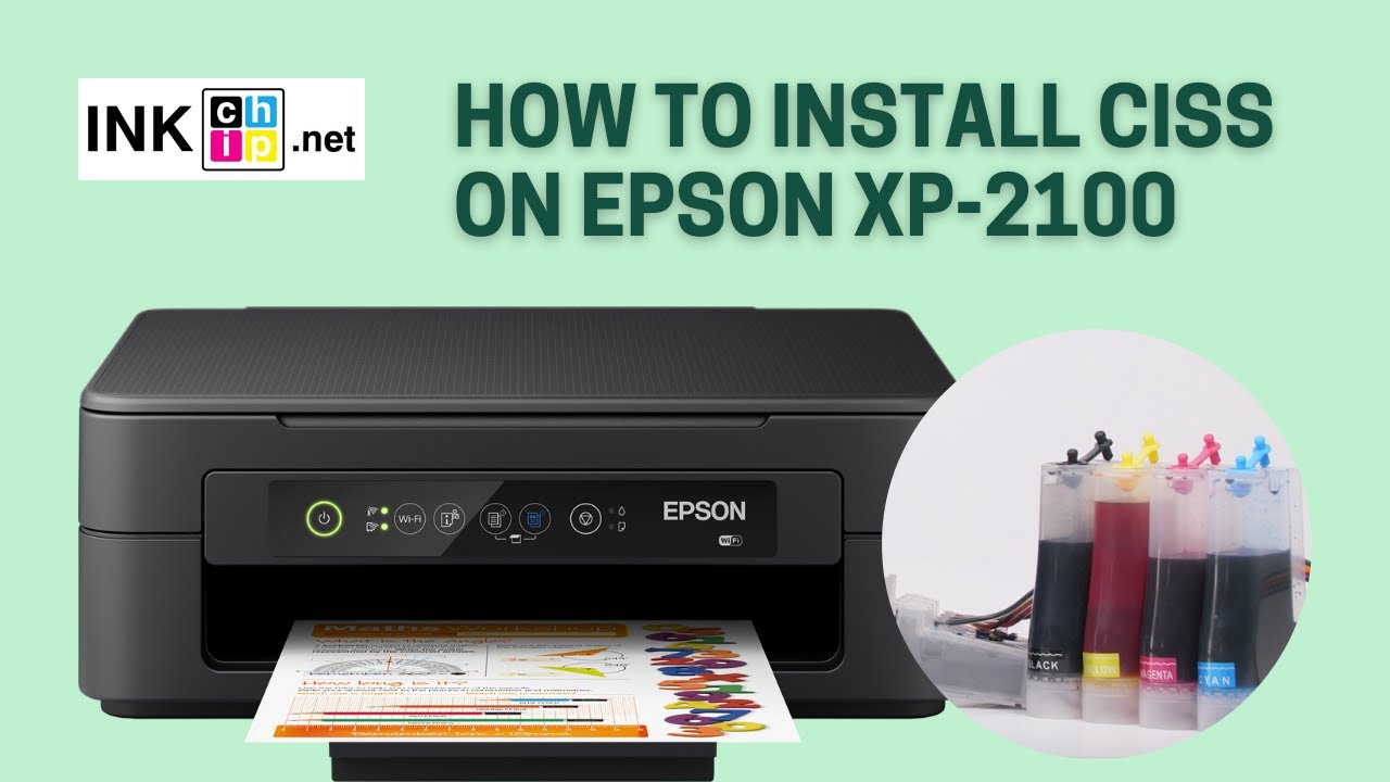 How install continuous ink system on chipless Epson XP-2100 - YouTube