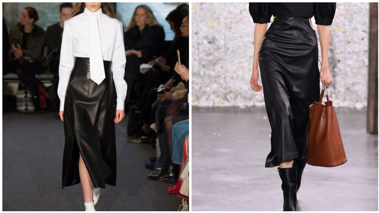 Beautiful Long Leather Skirts Outfit//Pretty Leather Skirts Collection ...