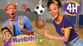 Blippi & Meekah's Sports Surprise Adventure! | 4 HOURS OF MEEKAH! | Educational Videos for Kids