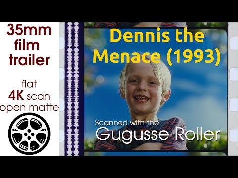 Dennis the Menace (1993) 35mm film trailer, flat open matte, 4K