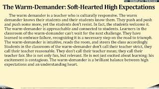 COMPLETE TEACHER Lesson 16 - The Warm-Demander: Soft-Hearted High Expectations screenshot 4