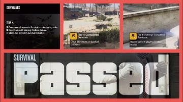 Completing the Tier4 Survival Challenges SOLO from Career Progress in GTA 5 Online (Endless Waves)