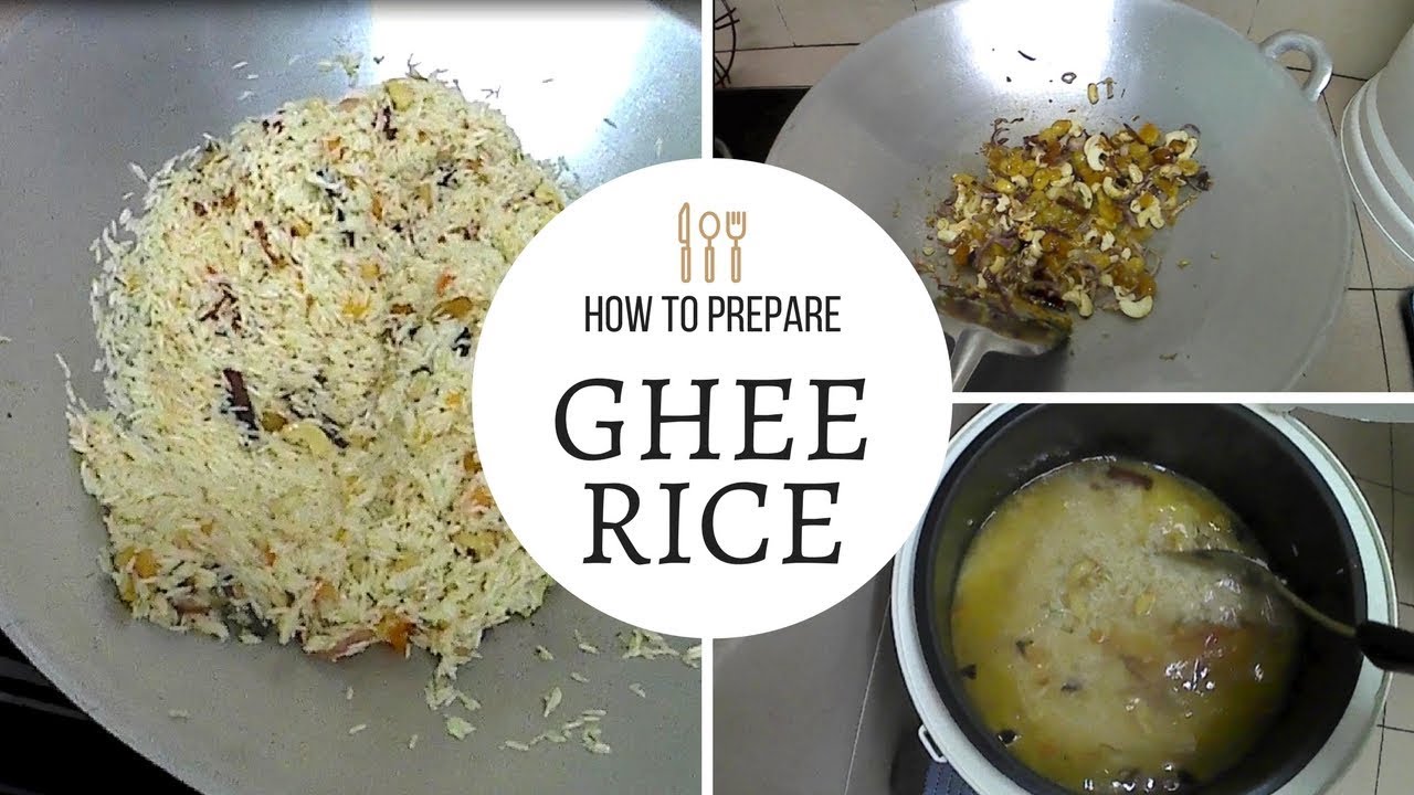 How to Prepare Ghee Rice Ghee Rice Recipe Indian Cooking YouTube