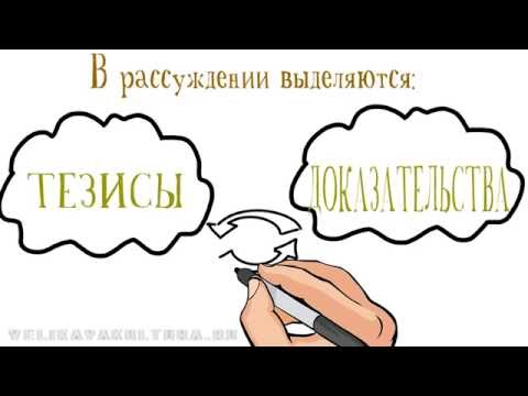 Рассуждение как тип речи (функционально-смысловые типы)