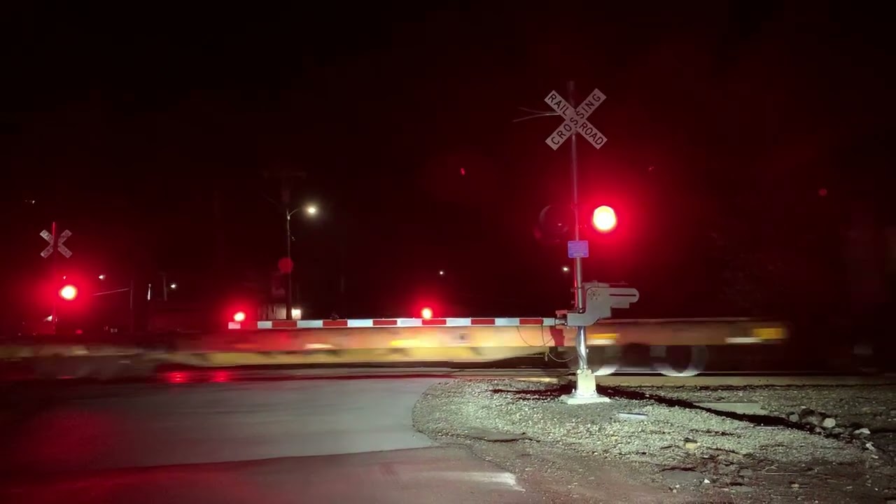 railvideo northbound CP 2 engine port henry beach crossing 07 21 25 0204am full train