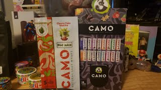Camo Natural Hemp Wraps | Cherry Yuzu Matcha | Pod Juice | Matcha Edition | 5-Self Rolling Papers 