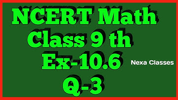 Class 9th,Ex-10.6,Q 3 (Circles) Maths CBSE NCERT