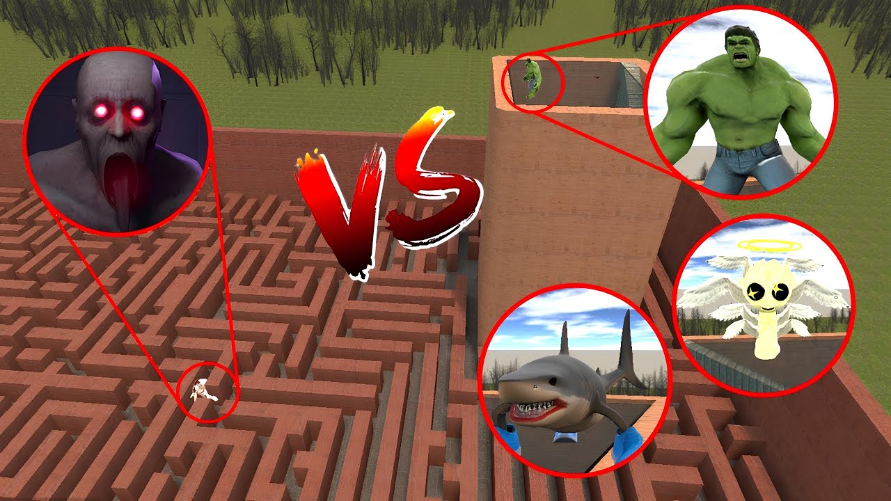 HULK VS TUNG TUNG SAHUR VS SCP 096 IN GARRY'S MOD.#garrysmod #scp096 #nextbots