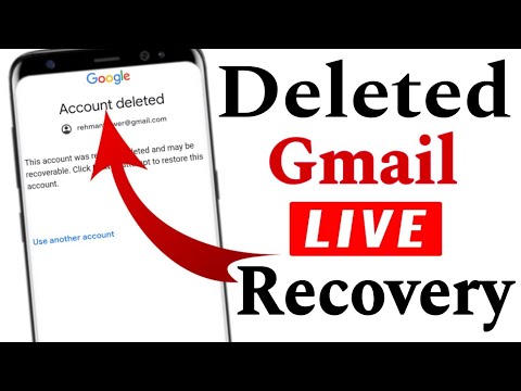 Gmail Deleted Account Recovery || Recover Deleted Gmail Account After 30 Days || Gmail Recovery