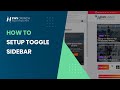 How to setup Toggle Sidebar in Newscrunch WordPress Theme