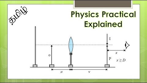 Sri Lanka GCE A/L Physics Experiment 27 | Determine the Focal Length of the Lens in Tamil | part 1