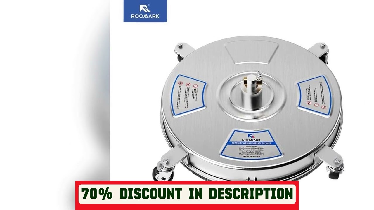 A must-have product! Roomark 4000 PSI Pressure Washer Surface Cleaner Stainless Steel Power Washer