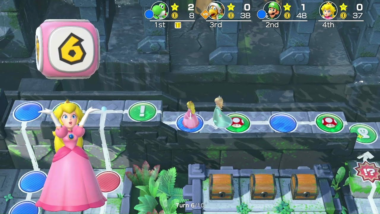 Super Mario Party - Mario Party - #114: Whomp's Domino Ruins - Peach, Yoshi, Hammer Bro (Master CPU)