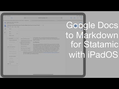 Going from Google Docs to Markdown in iPadOS