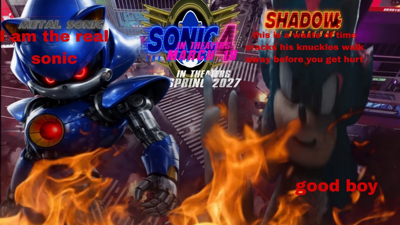 Can't wait for this fight to happen in sonic movie 4 shadow vs metal sonic 