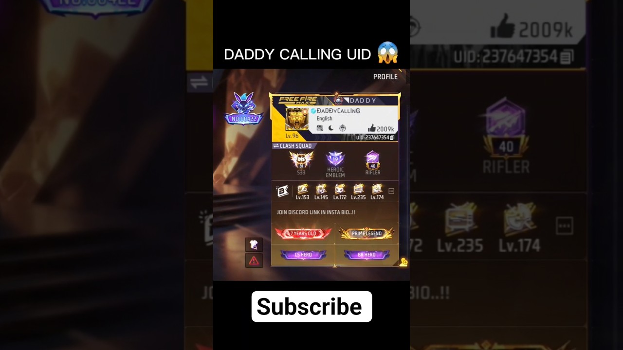 Daddy Calling Uid In Free Fire 😱🔥 | 