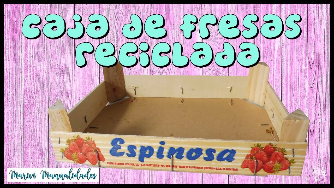 Caja de fresas reciclada MUY FACIL 🔴 DECOUPAGE, DIY  Y Manualidades