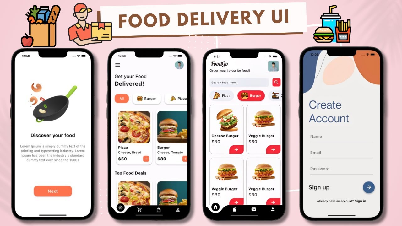🛒🍔 Epic Food Delivery & E-Commerce App UI | Flutter Tutorial for ...
