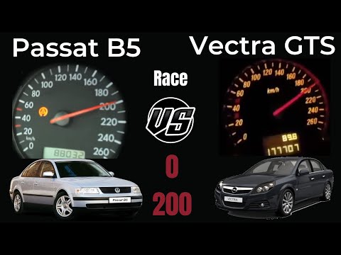 Vw Passat B5 2.8 V6 193 Hp VS Opel Vectra C 3.2 GTS 211 Hp 0 200 Yarışı