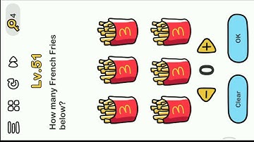 Brain Out Level 51 || How Many French Fries Below?