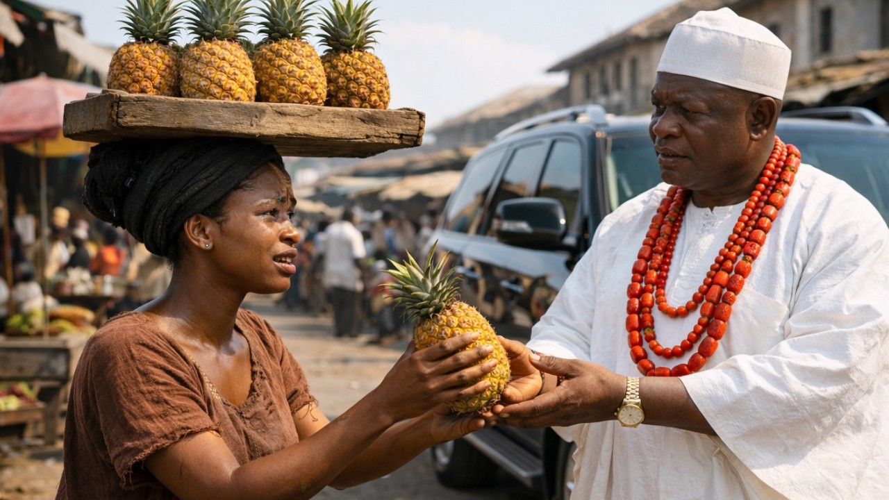 IFEOMA A STRUGGLING PINEAPPLE SELLER IN YENAGOA SOLD TO A WEALTHY STRANGER ON KNOWN HE IS HER FATHER
