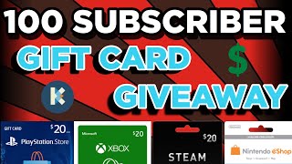 100 SUBSCRIBER GIFT CARD GIVEAWAY (open)