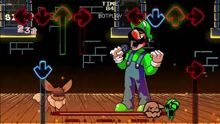 Friday Night Funkin: Marios Madness (V2) - Oh God No! [But its Eevee VS Luigi]