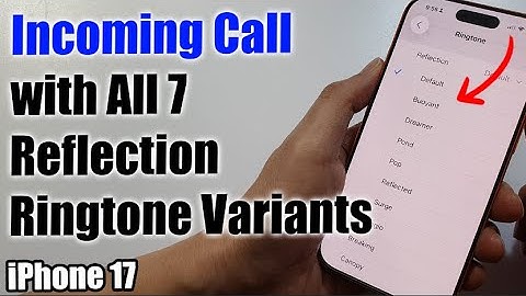 iPhone 17 Pro Inkomend gesprek met alle 7 reflectie-beltoonvarianten