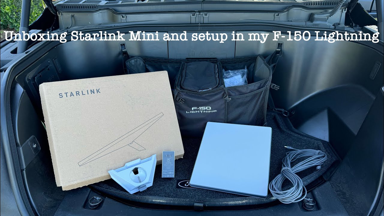 UNBOXING STARLINK MINI AND SETUP IN THE F-150 LIGHTNING - YouTube