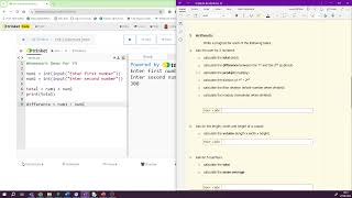 Year 9 Python Homework