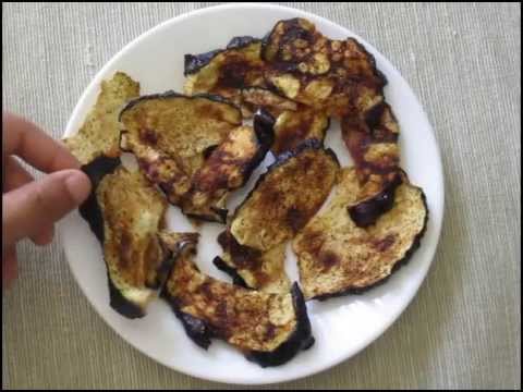 Brinjal Chips Microwave Lowfat Recipe Eggplant Baingan Chips Youtube