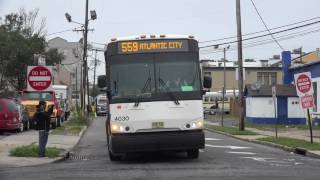 NJ TRANSIT D4500CTH Hybrid BUS 4030 ON THE 559 TO ATLANTIC CITY IN LAKEWOOD NJ
