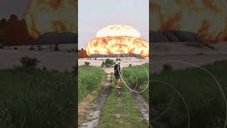 Nuclear Explosion in old film look  (VFX Short ) #vfx #actionvfx  #aftereffects