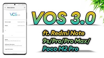 VOS 3.0 - Something New ft. Redmi Note 9s/Pro/Pro Max/Poco M2 Pro | A Must try OS for you 🔥🔥