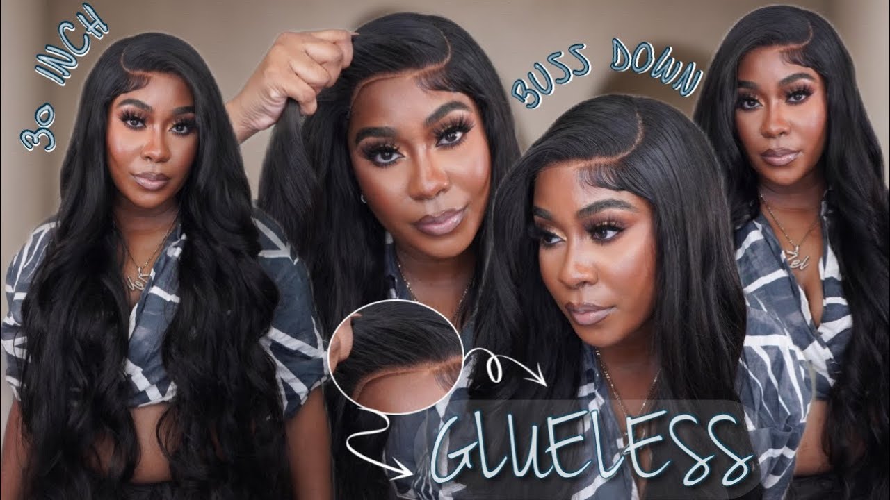 Completely Glueless Wig For Beginners | 30 inches side part ft Nadula ...