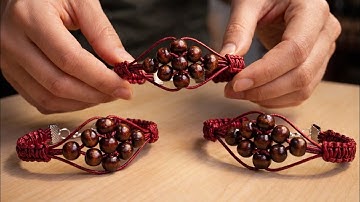 Making this luxurious bracelet with just a few beads 💎 | macrame bracelet tutorial | Thread Art 