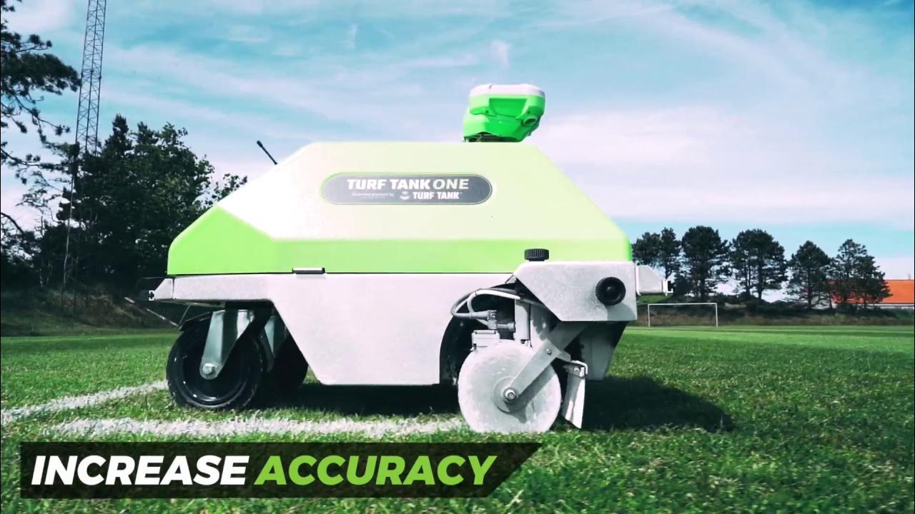 Turf Tank field painting robot Save time. Save paint. perfect lines
