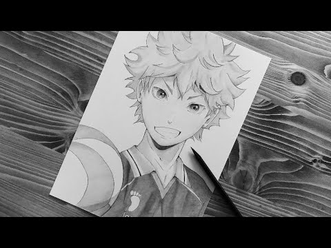 ハイキュー 日向 翔陽 鉛筆で描いてみた Hinata Syoyou Haikyu Youtube