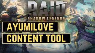 AYUMILOVE CONTENT TOOL ON RAID SHADOW LEGENDS