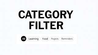 Build a Category Filter in React — Quick Nextjs Notes App Tutorial