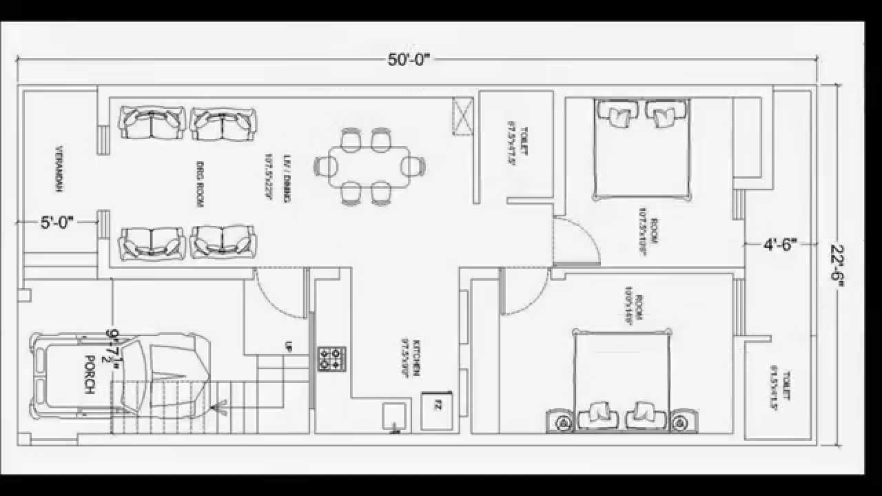  House  Map  for 1000  1300 SqFeet Plot  YouTube