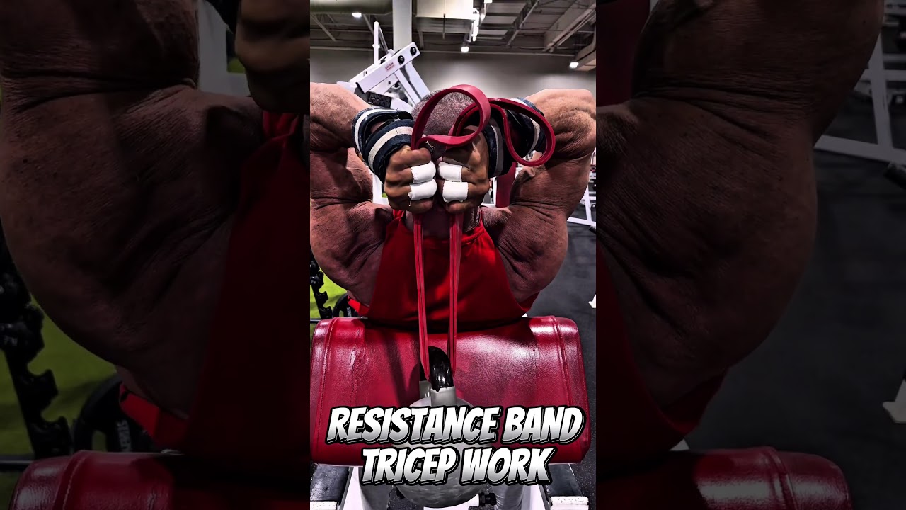 RESISTANCE BAND TRICEP WORK #workout #motivation