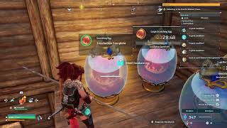 Hatching a Leezpunk Ignis in Palworld 