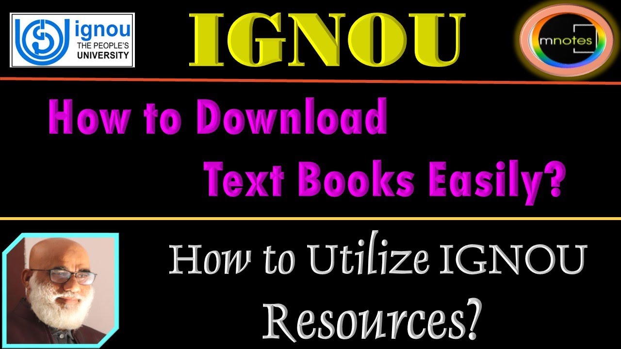 IGNOU | How to Download IGNOU Text Books?| How to utilize IGNOU ...