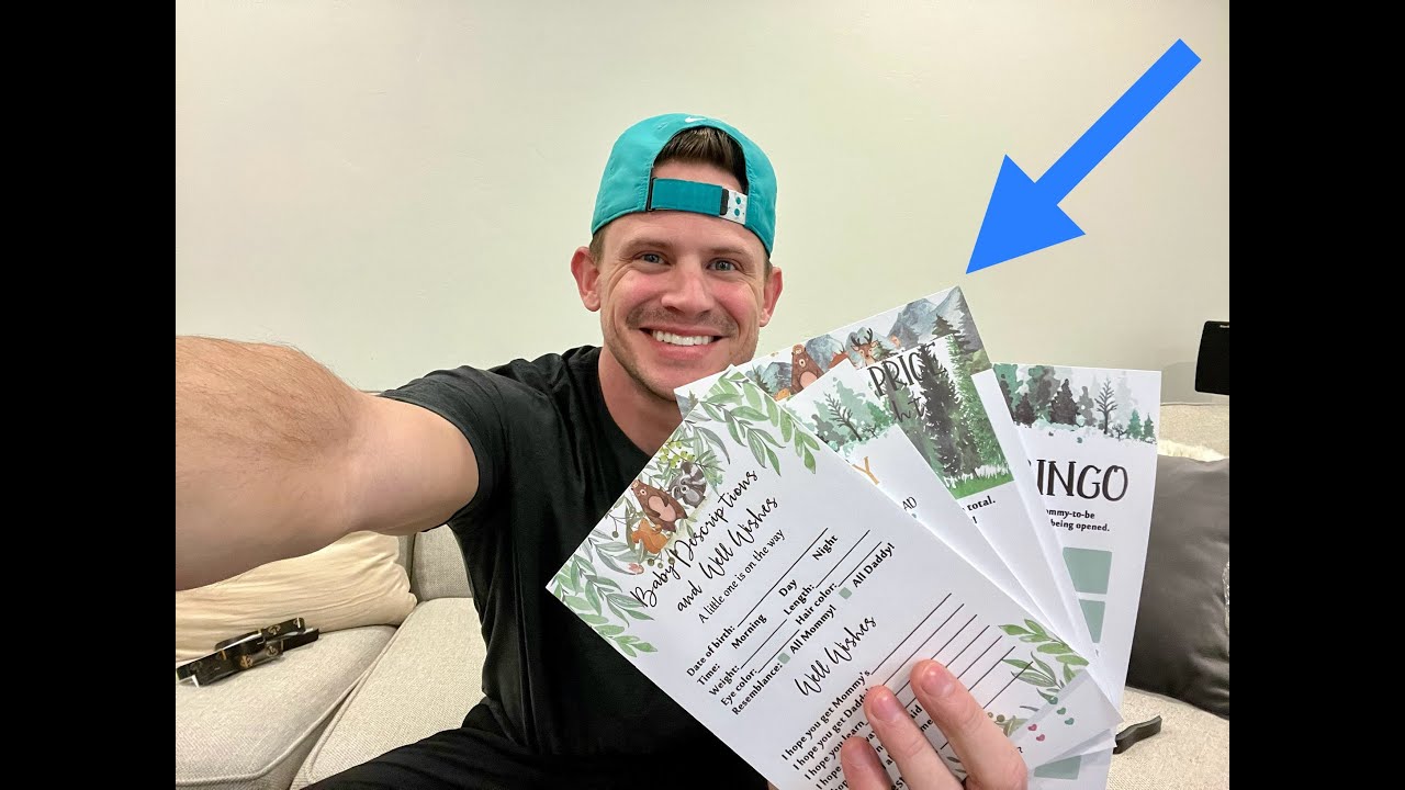 Review and Demo of 135 Pieces Woodland Baby Shower Game Cards Forest Animals Baby Shower 5 Games Set