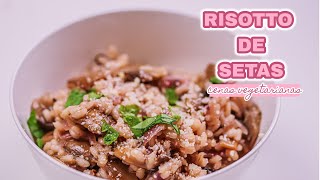 Risotto de setas fácil con arroz integral | Cenas vegetarianas saludables